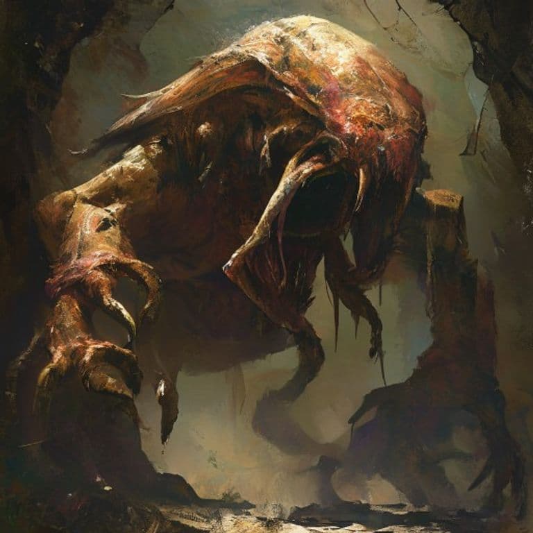 Ankheg — fantasy monster illustration. Ankheg is a large monstrosity (Challenge Rating 2).