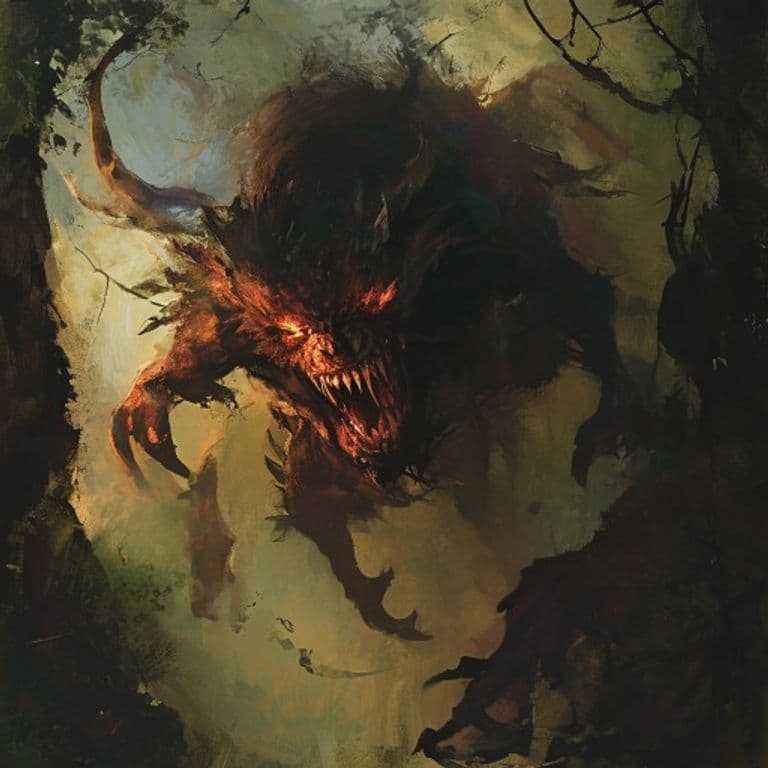 Shadow Beast — fantasy monster illustration