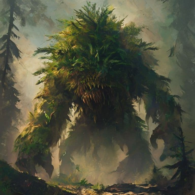 Pine Doom — fantasy monster illustration