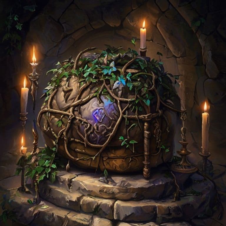 Bag of Bramble Beasts — fantasy item illustration. Bag of Bramble Beasts is a magic item (wondrous item) of uncommon rarity.
