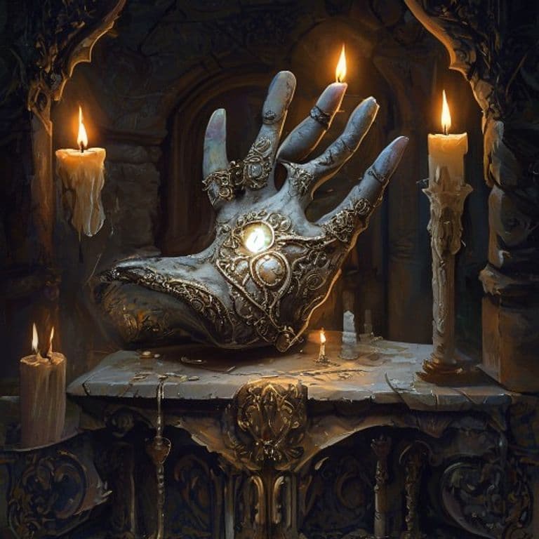 Hand of the Night — fantasy item illustration