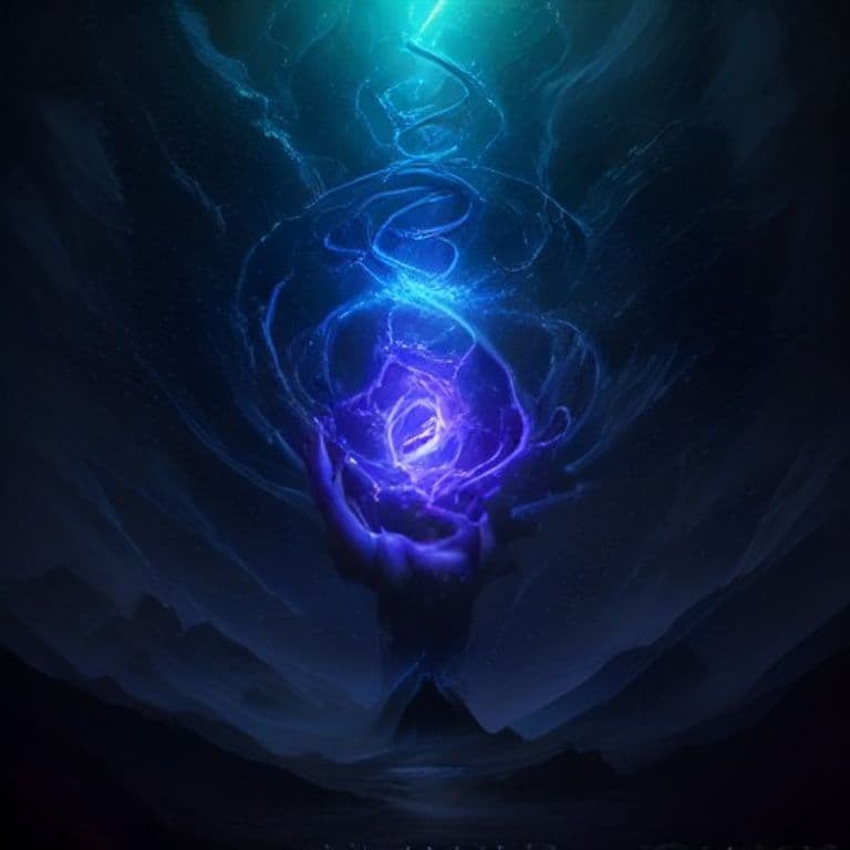 Thunderstorm — fantasy spell effect illustration. Thunderstorm is a 5th-level transmutation.