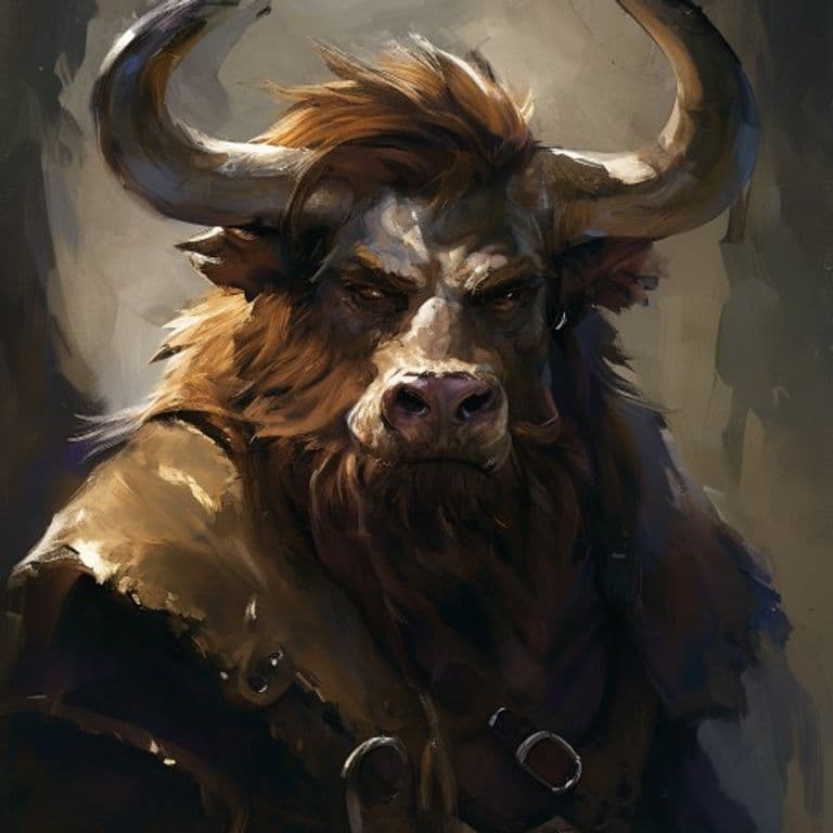 Minotaur — fantasy race character portrait