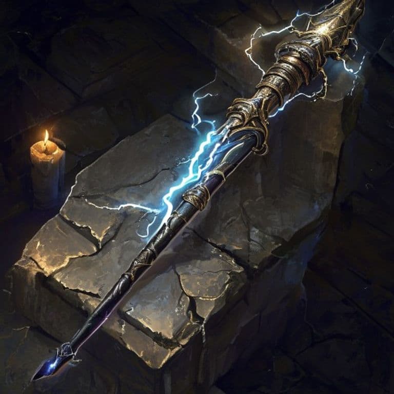 Lightning Rod — fantasy item illustration