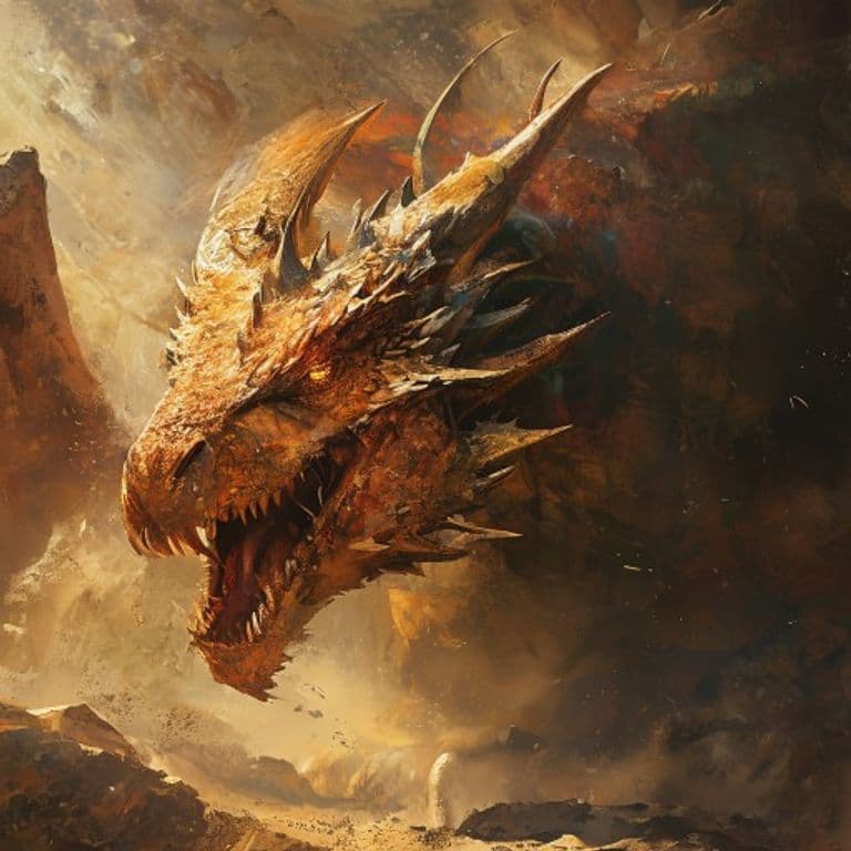 Dragon, Sand Ancient — fantasy monster illustration