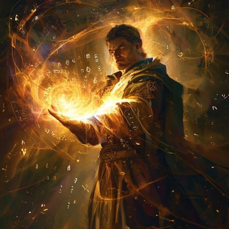 Divine Favor — fantasy spell effect illustration. Divine Favor is a 1st-level evocation available to Cleric, Paladin.