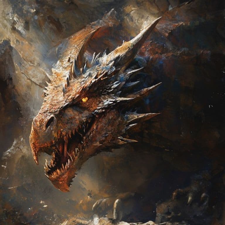 Adult Cave Dragon — fantasy monster illustration. Adult Cave Dragon is a huge dragon (Challenge Rating 19).