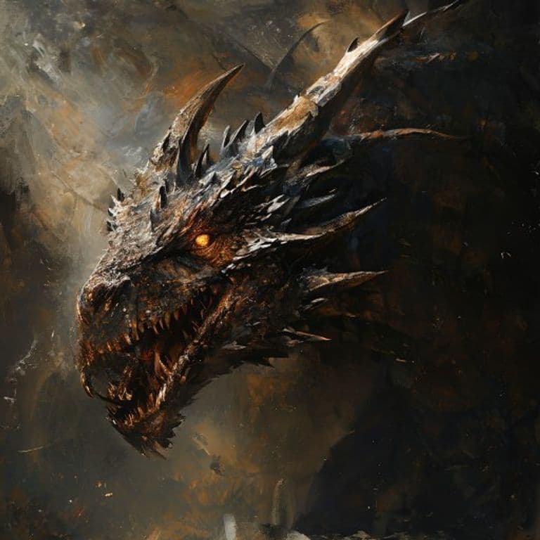 Ancient Black Dragon — fantasy monster illustration