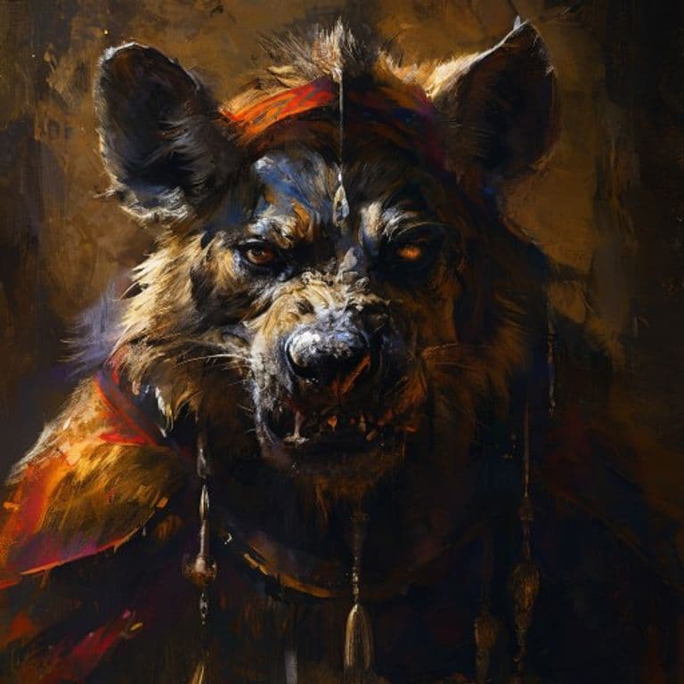 Emperor’s Hyena — fantasy monster illustration