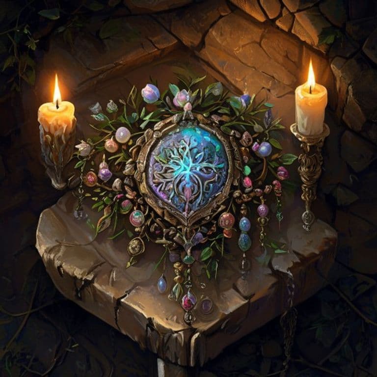 Amulet of the Pleasing Bouquet — fantasy item illustration