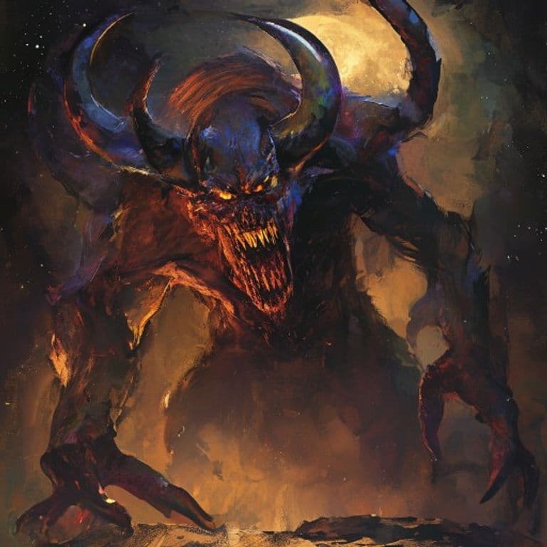 Lunar Devil — fantasy monster illustration