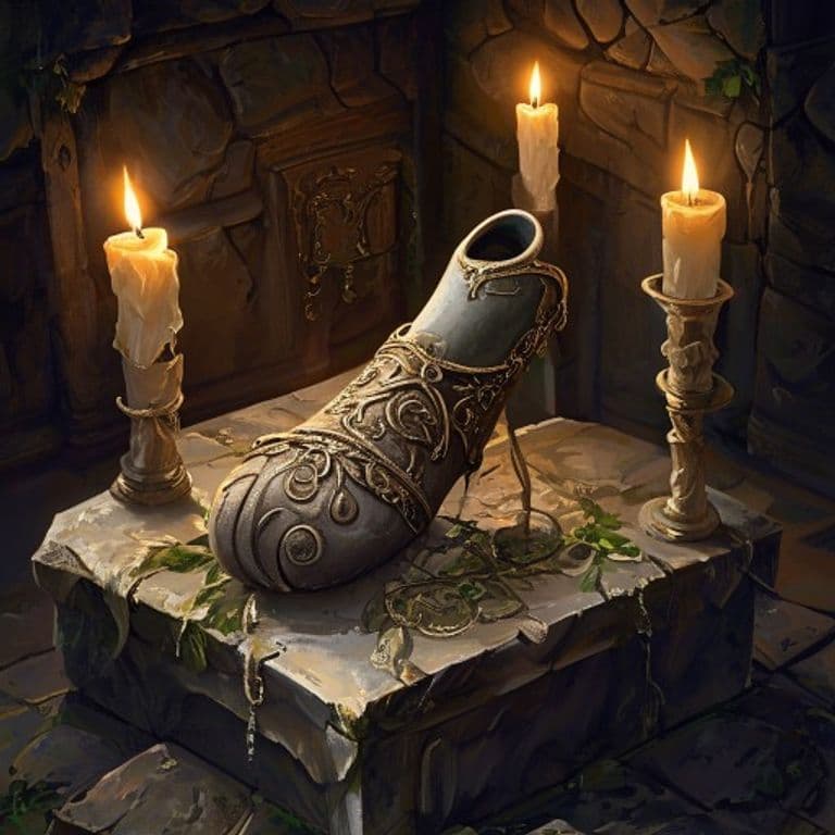 Lucky Halfling Foot — fantasy item illustration