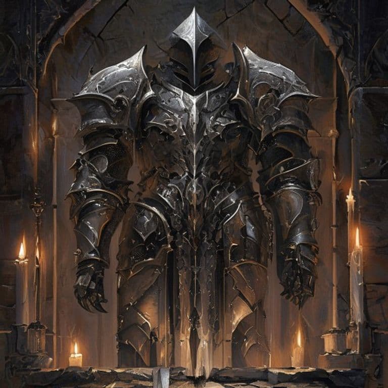 Demon Armor — fantasy item illustration. Demon Armor is a magic item (armor (plate)) of very rare rarity.