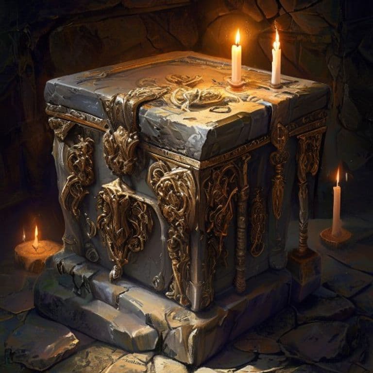 Coffer of Memory — fantasy item illustration. Coffer of Memory is a magic item (wondrous item) of rare rarity.