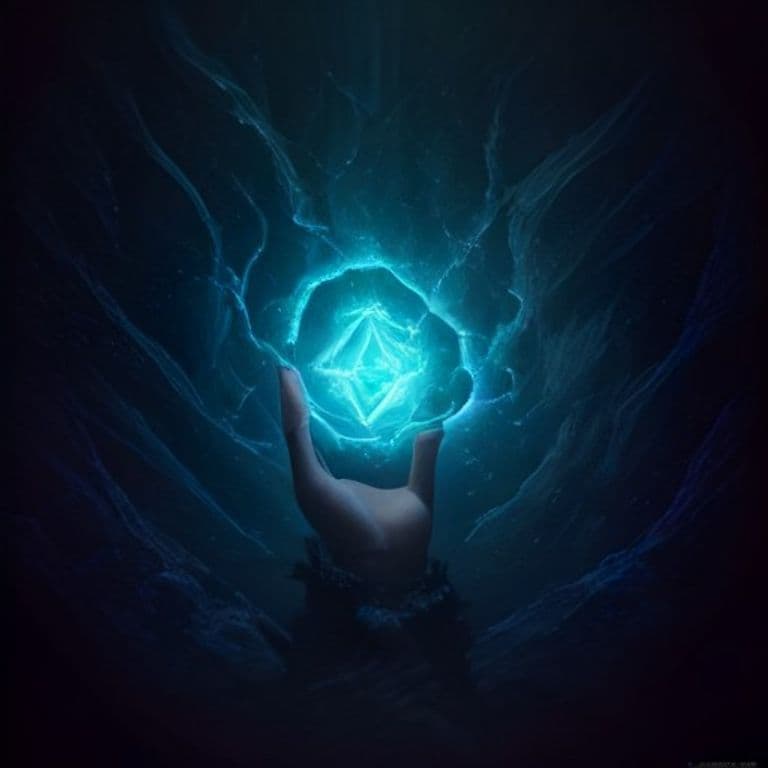 Kareef’s Entreaty — fantasy spell effect illustration. Kareef’s Entreaty is a 1st-level abjuration.