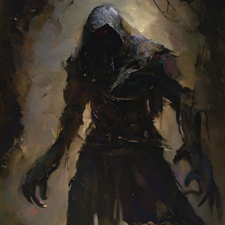 Blackguard — fantasy monster illustration. Blackguard is a medium humanoid (Challenge Rating 5).