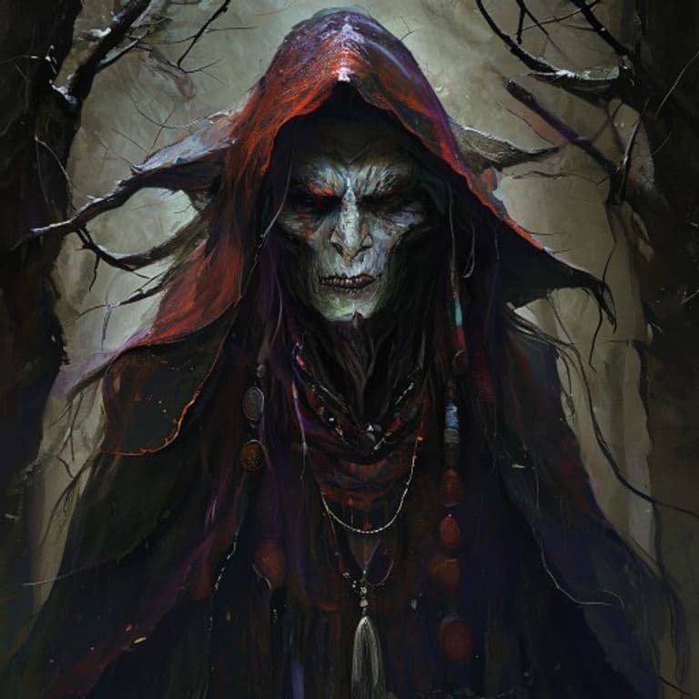 Coven Winter Hag — fantasy monster illustration