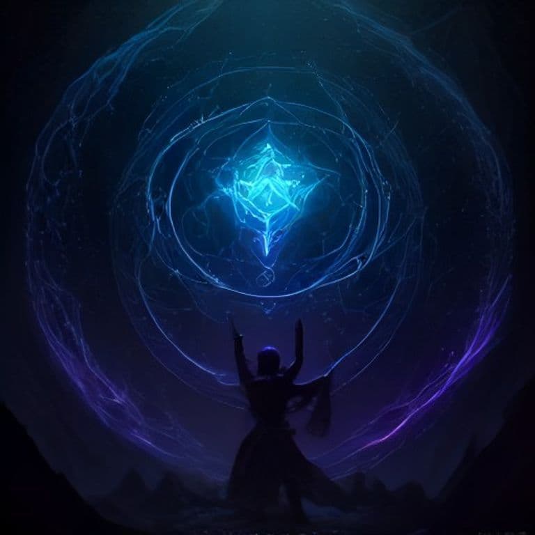 Project Image — fantasy spell effect illustration. Project Image is a 7th-level illusion available to Bard, Wizard.