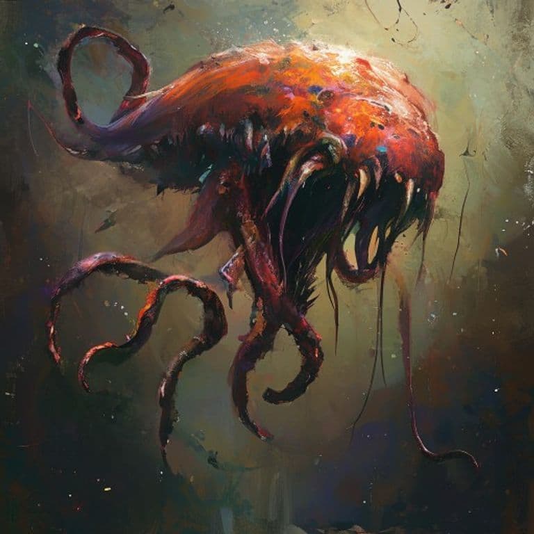 Flying Polyp — fantasy monster illustration