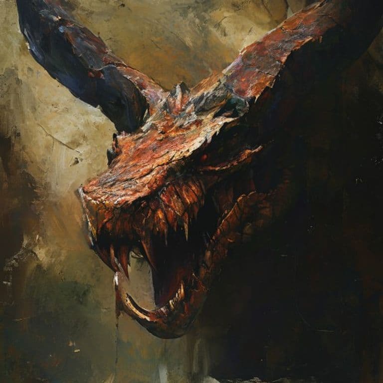 Horned Serpent — fantasy monster illustration