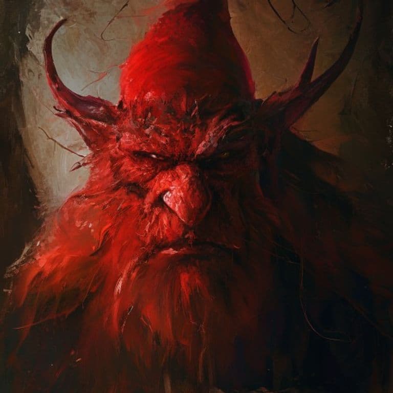 Redcap — fantasy monster illustration