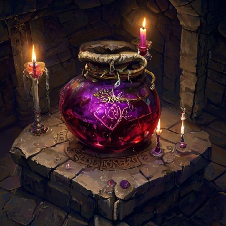 Superior Potion of Troll Blood — fantasy item illustration