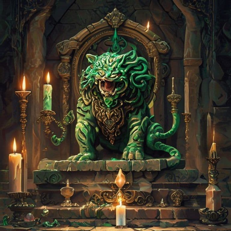 Jade Tiger — fantasy item illustration