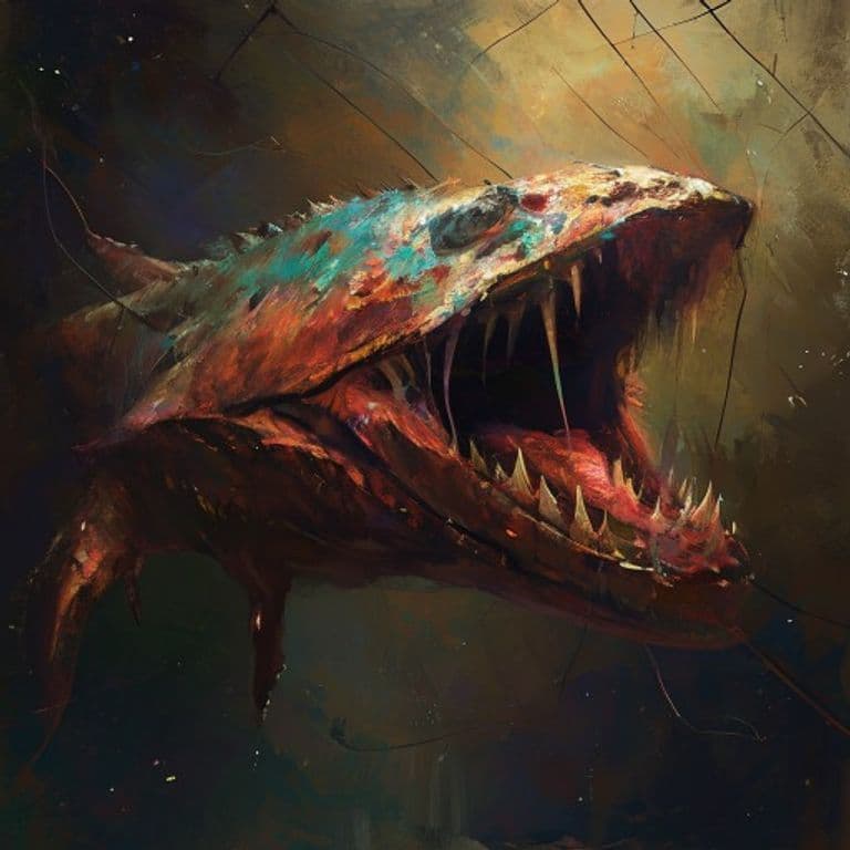 Astral Snapper — fantasy monster illustration
