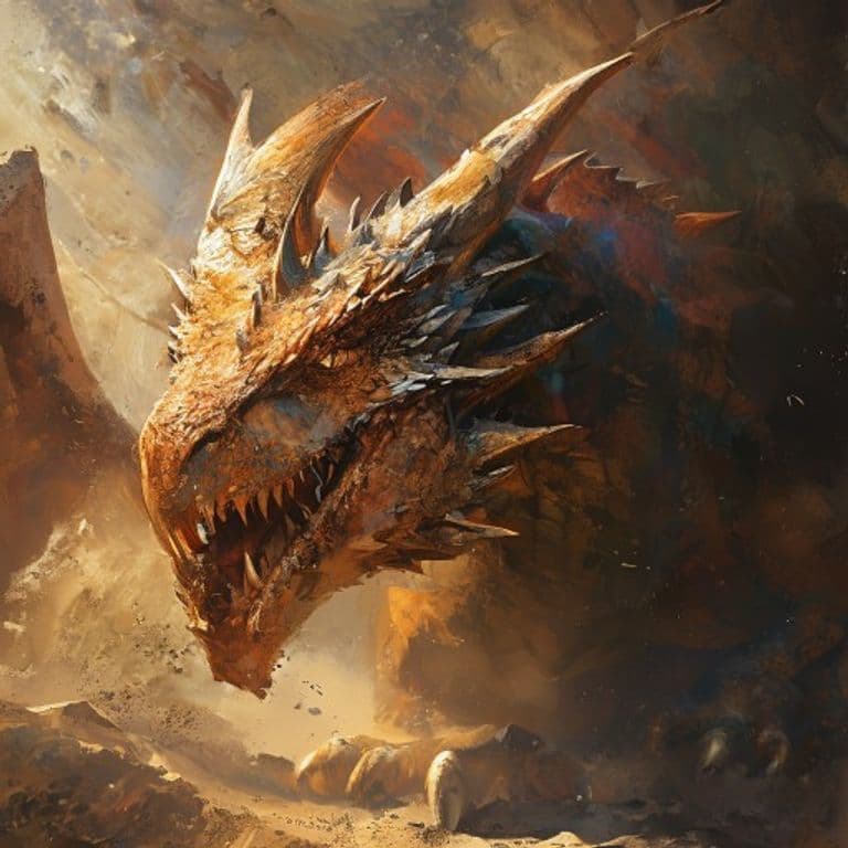 Dragon, Sand Young — fantasy monster illustration