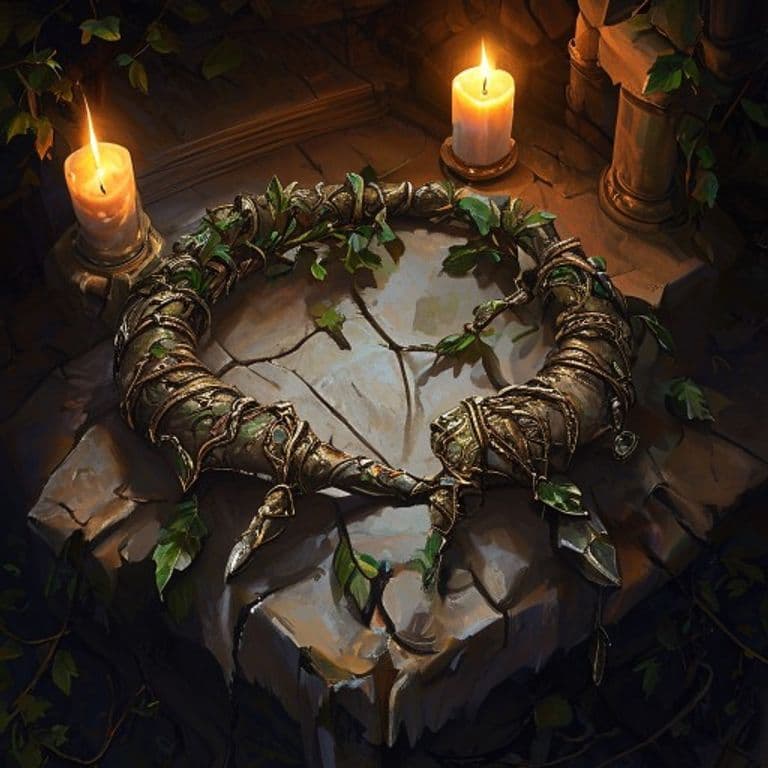Briarthorn Bracers — fantasy item illustration. Briarthorn Bracers is a magic item (wondrous item) of uncommon rarity.