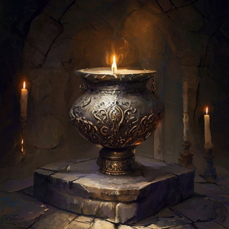 Djinn Vessel — fantasy item illustration. Djinn Vessel is a magic item (wondrous item) of rare rarity.