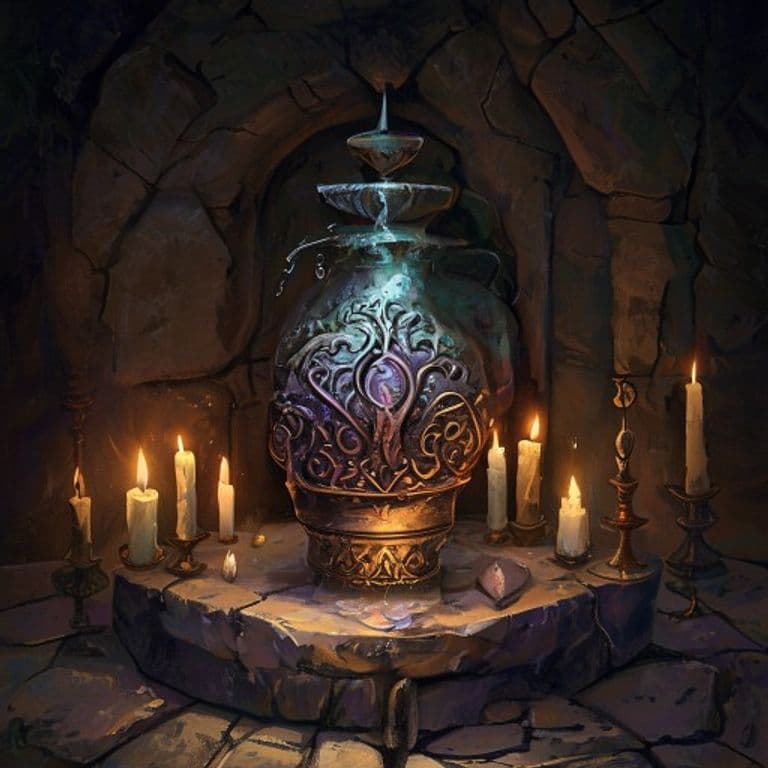 Witch Ward Bottle — fantasy item illustration