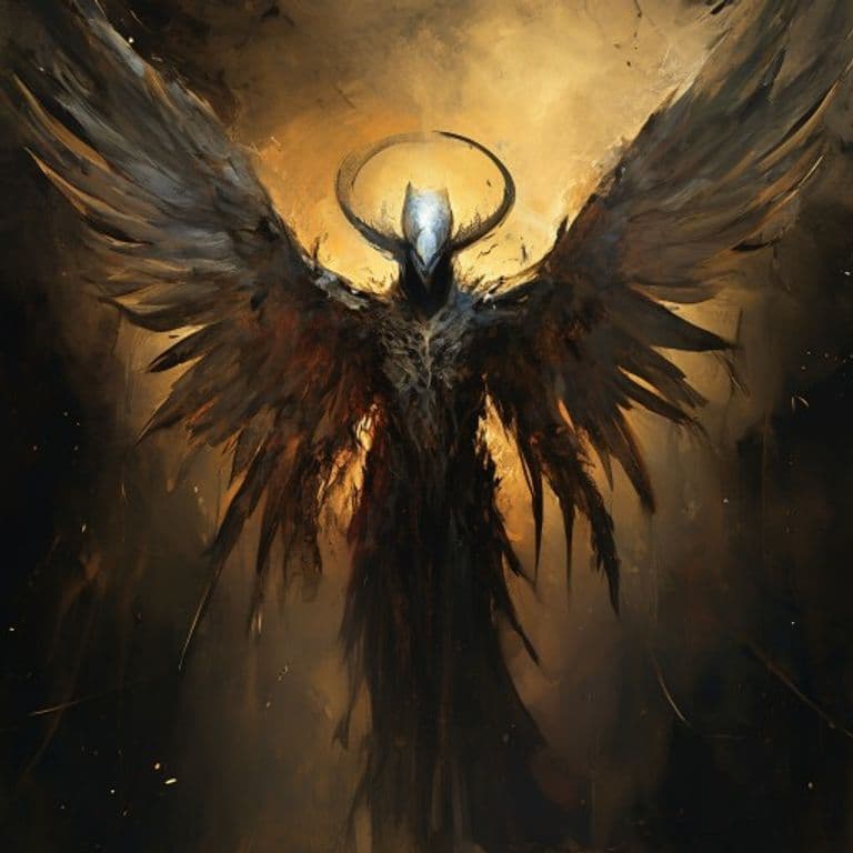 Angel, Shrouded — fantasy monster illustration
