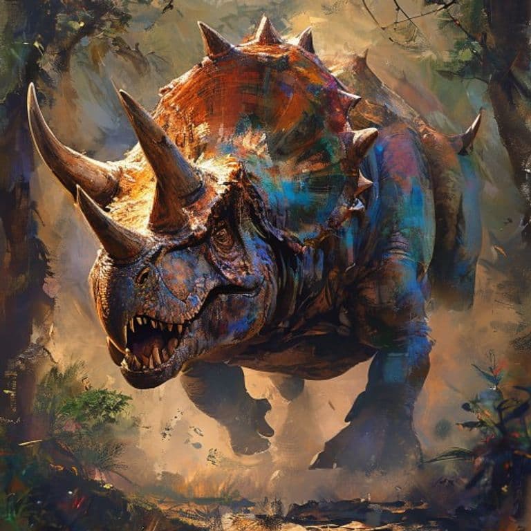 Triceratops — fantasy monster illustration