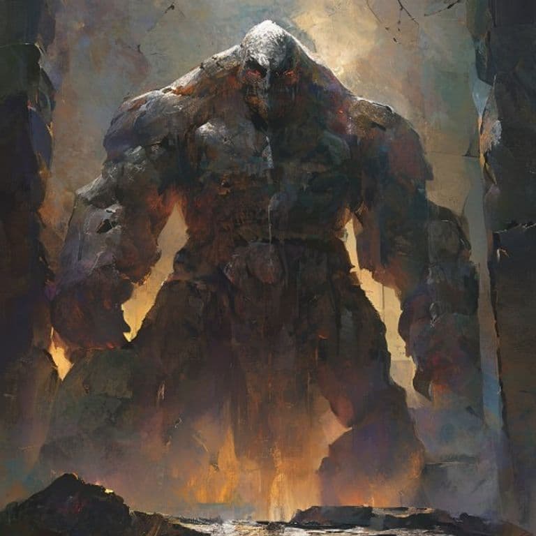 Stone Guardian — fantasy monster illustration