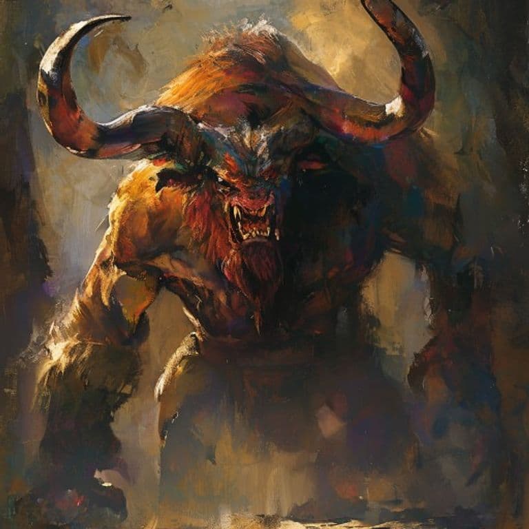 Minotaur — fantasy monster illustration