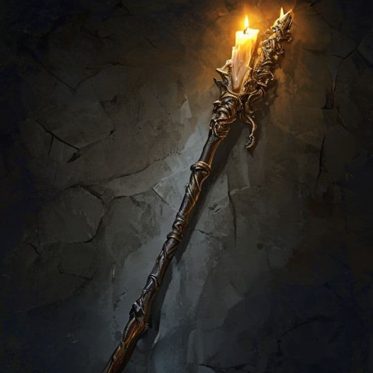 Staff of Binding — fantasy item illustration