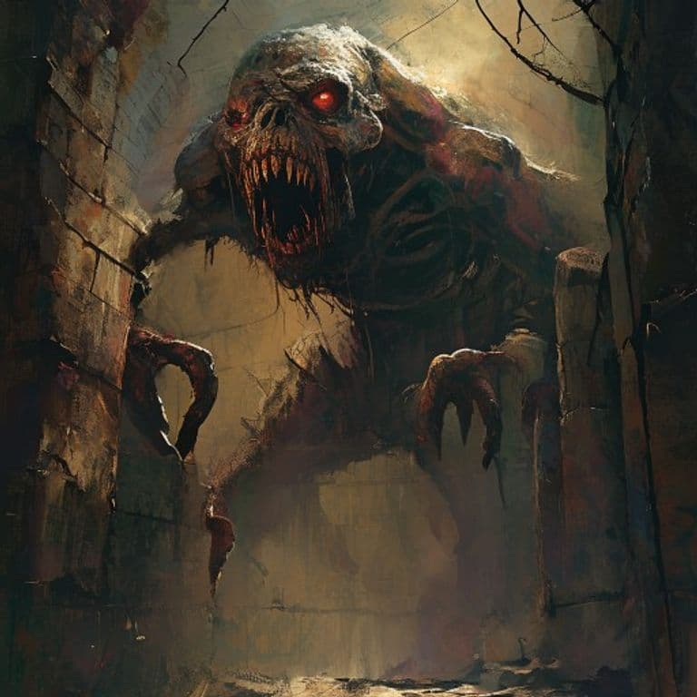 Walled Horror — fantasy monster illustration