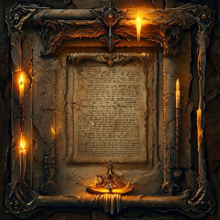 Blasphemous Writ — fantasy item illustration