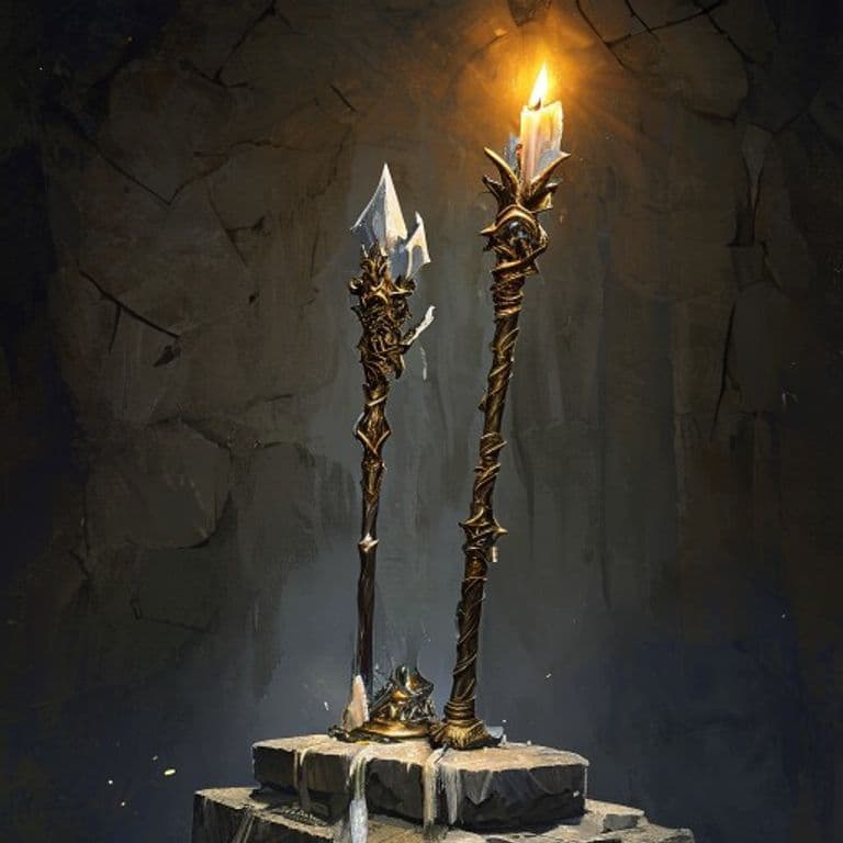 Staff of the Peaks — fantasy item illustration