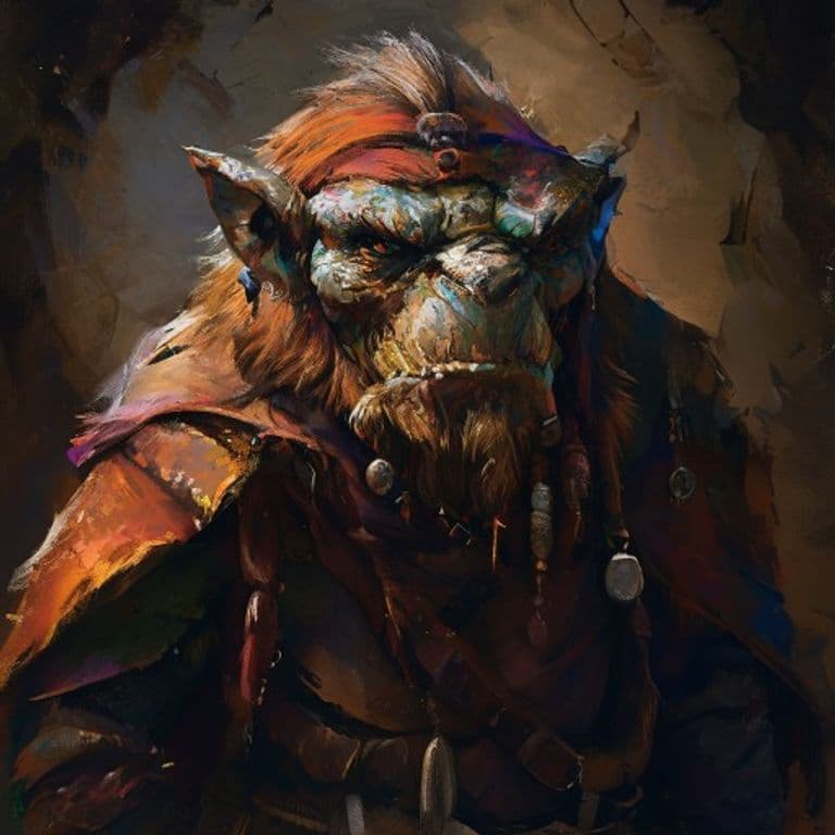 Kobold Chieftain — fantasy monster illustration