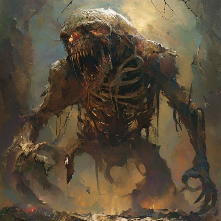 Bone Colossus — fantasy monster illustration
