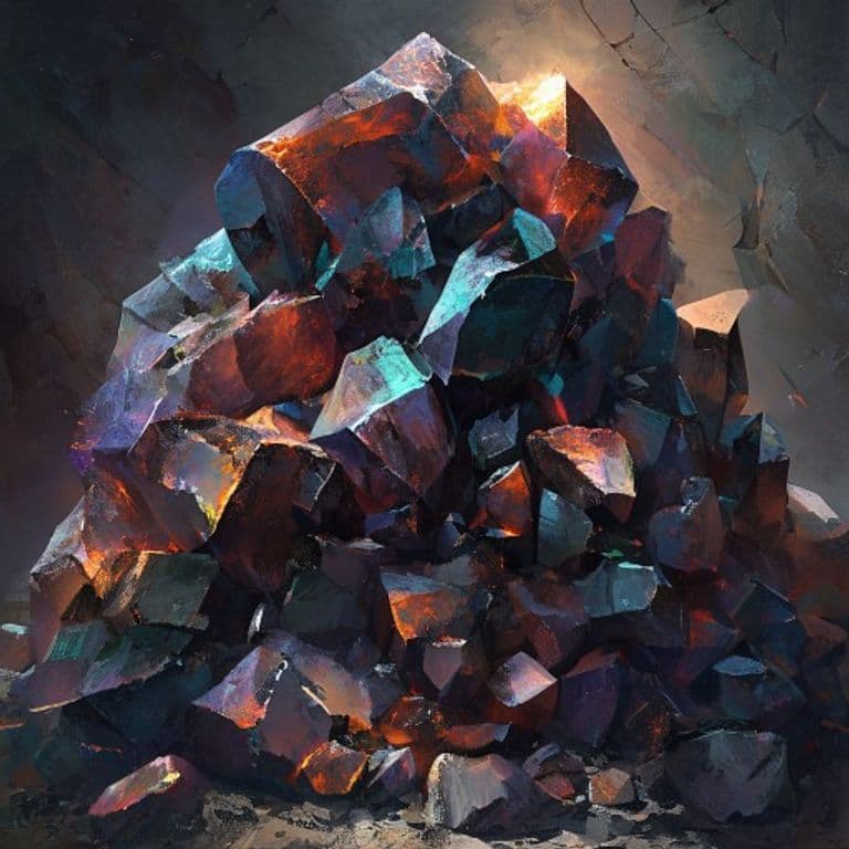 Pyrite Pile — fantasy monster illustration