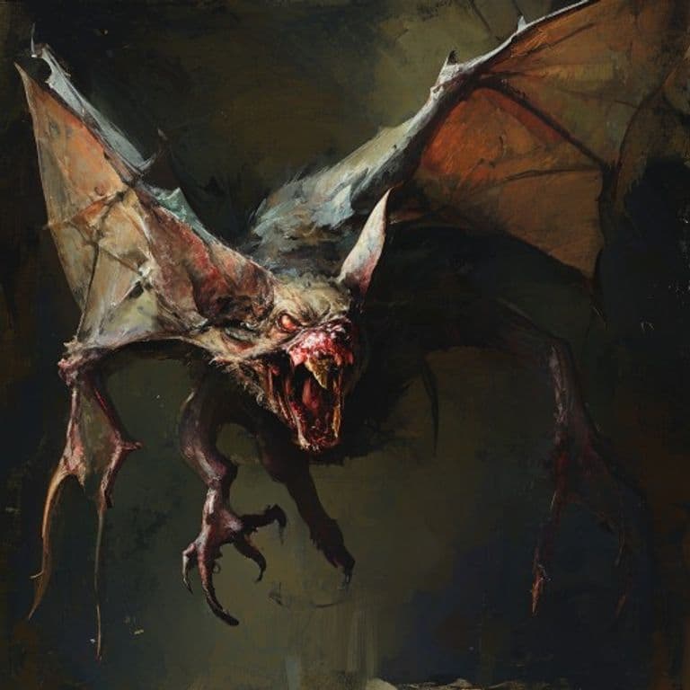 Skin Bat — fantasy monster illustration