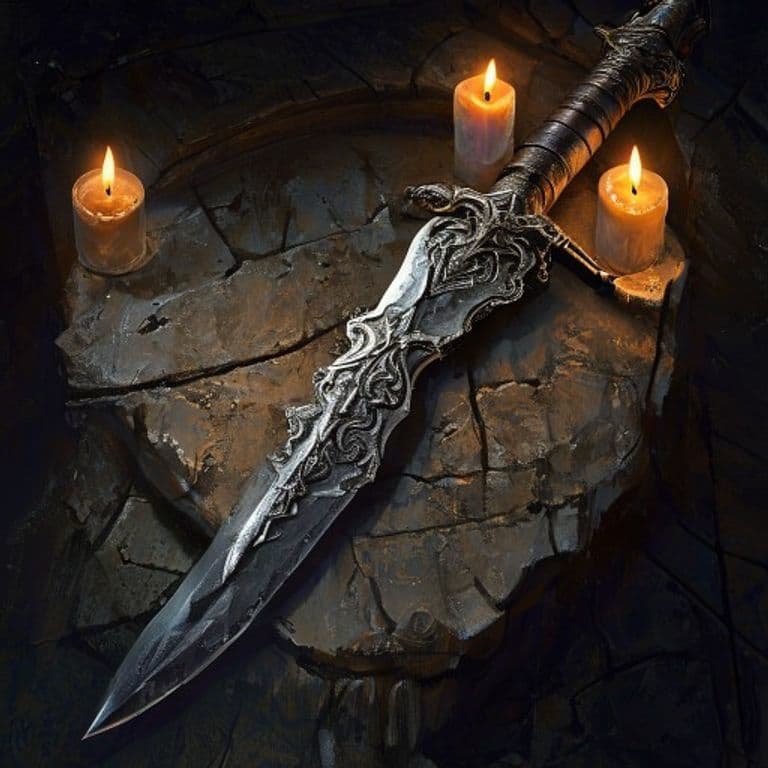Sacrificial Knife — fantasy item illustration