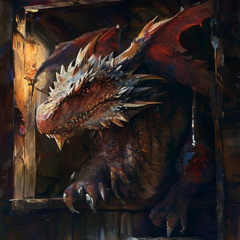 Alehouse Drake — fantasy monster illustration