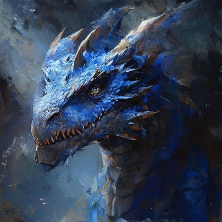 Blue Dragon Wyrmling — fantasy monster illustration. Blue Dragon Wyrmling is a medium dragon (Challenge Rating 3).