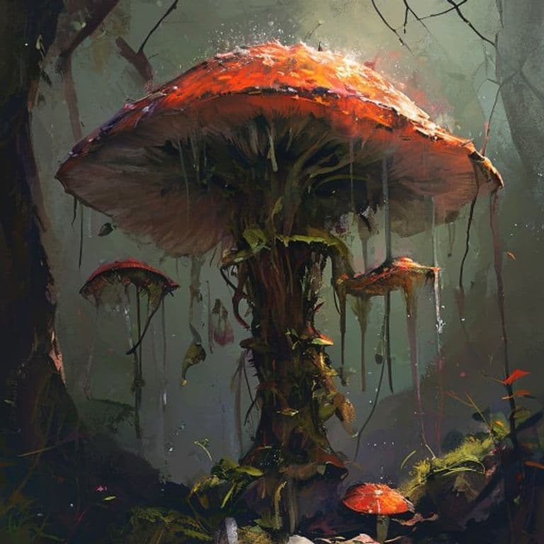Strobing Fungus — fantasy monster illustration