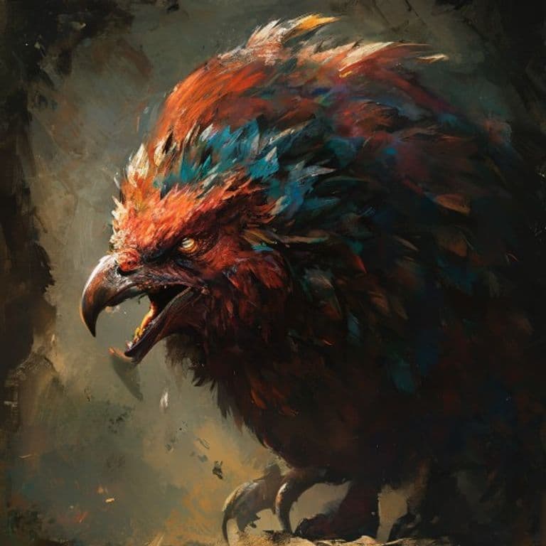 Jubjub Bird — fantasy monster illustration