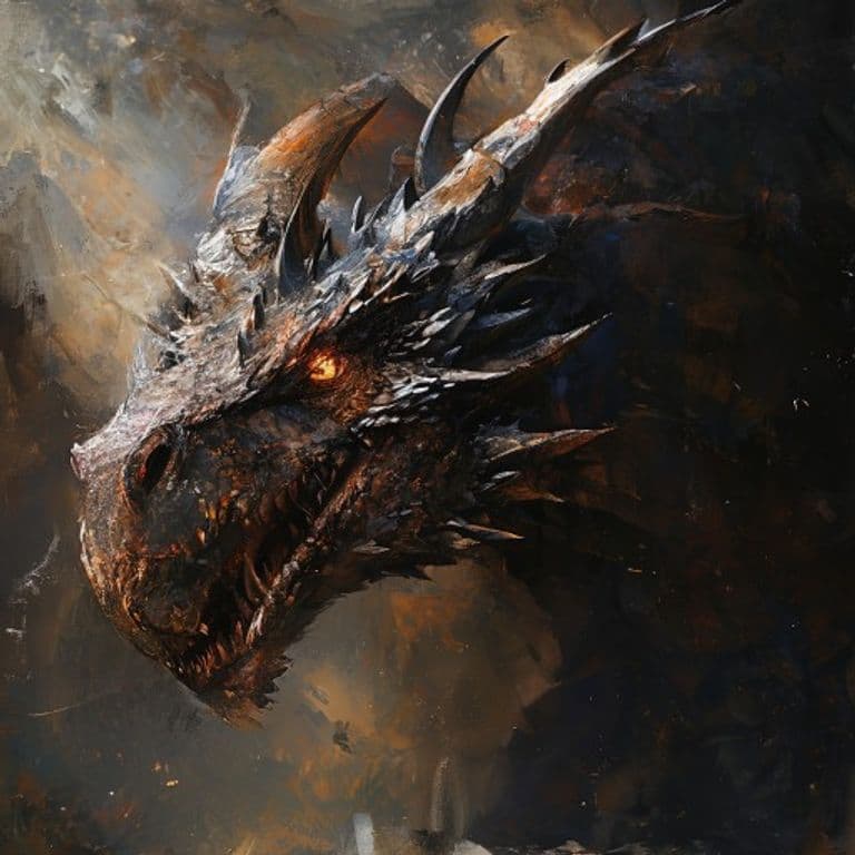 Adult Black Dragon — fantasy monster illustration